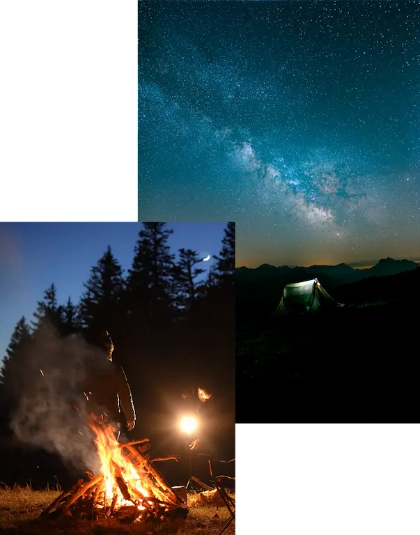 Tente sous la voie lactée